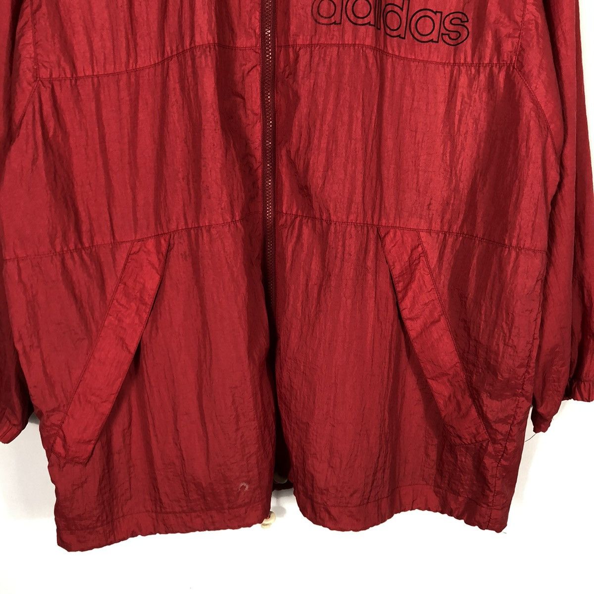 Adidas 🔥OG🔥Adidas Big Logo Hoodie Nylon Training Coach Windbreaker Size US L / EU 52-54 / 3 - 5 Thumbnail