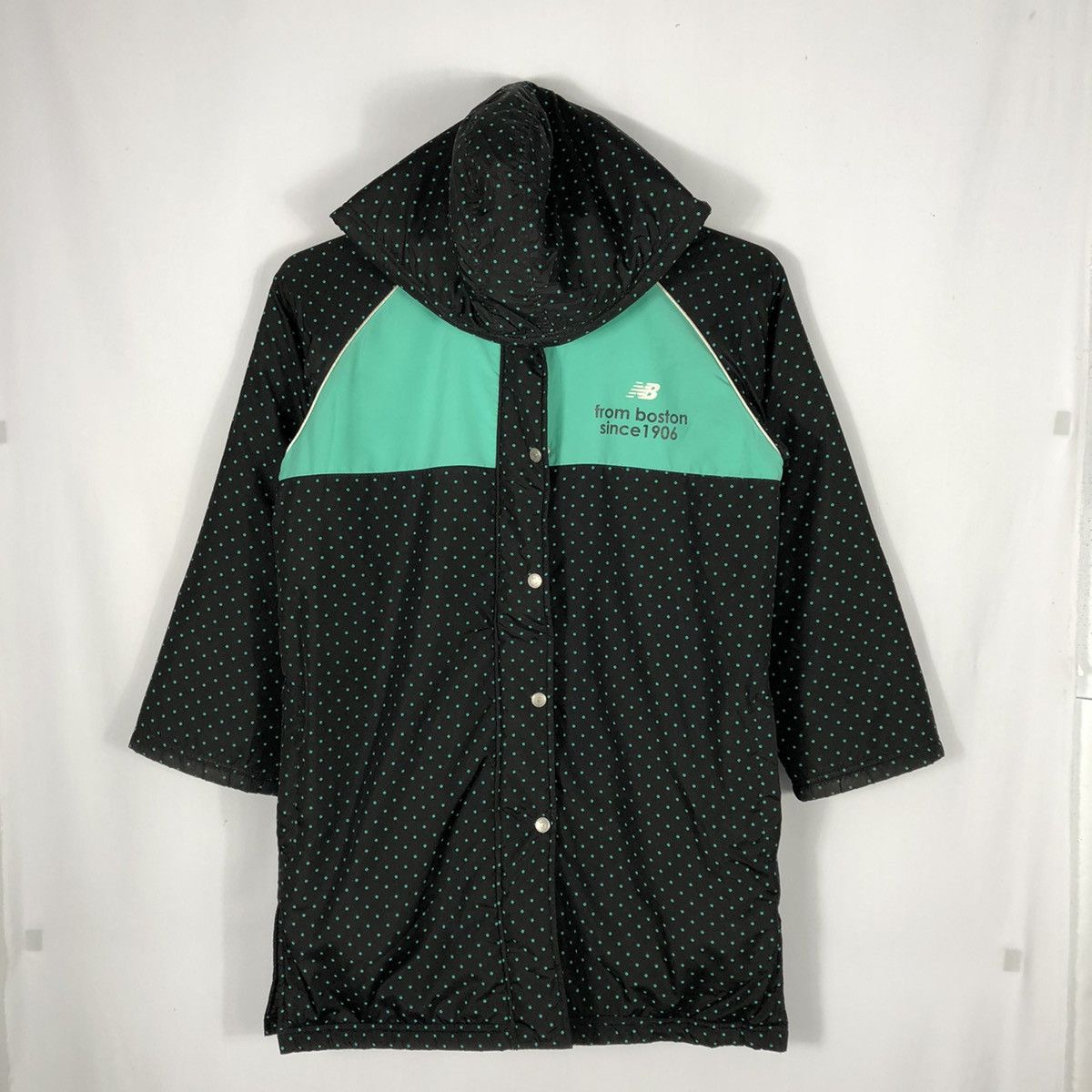 New Balance 🔥Rare🔥Vintage New Balance Polcadot Hoodie Winter Long Jacket Size US S / EU 44-46 / 1 - 1 Thumbnail