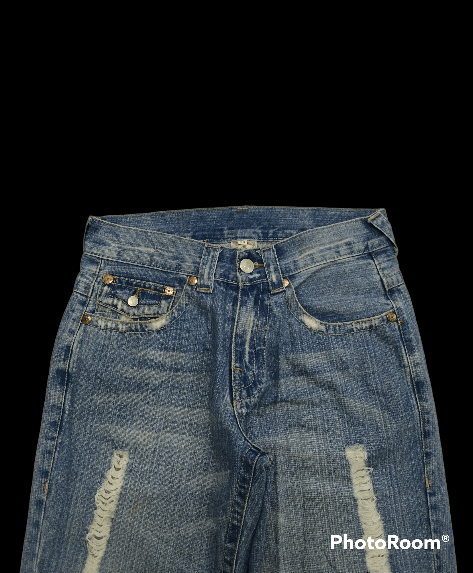 True Religion FLARE🔥DISTRESSED RIPED TWIST TRUE RELIGION DENIM PANTS Size US 30 / EU 46 - 3 Thumbnail