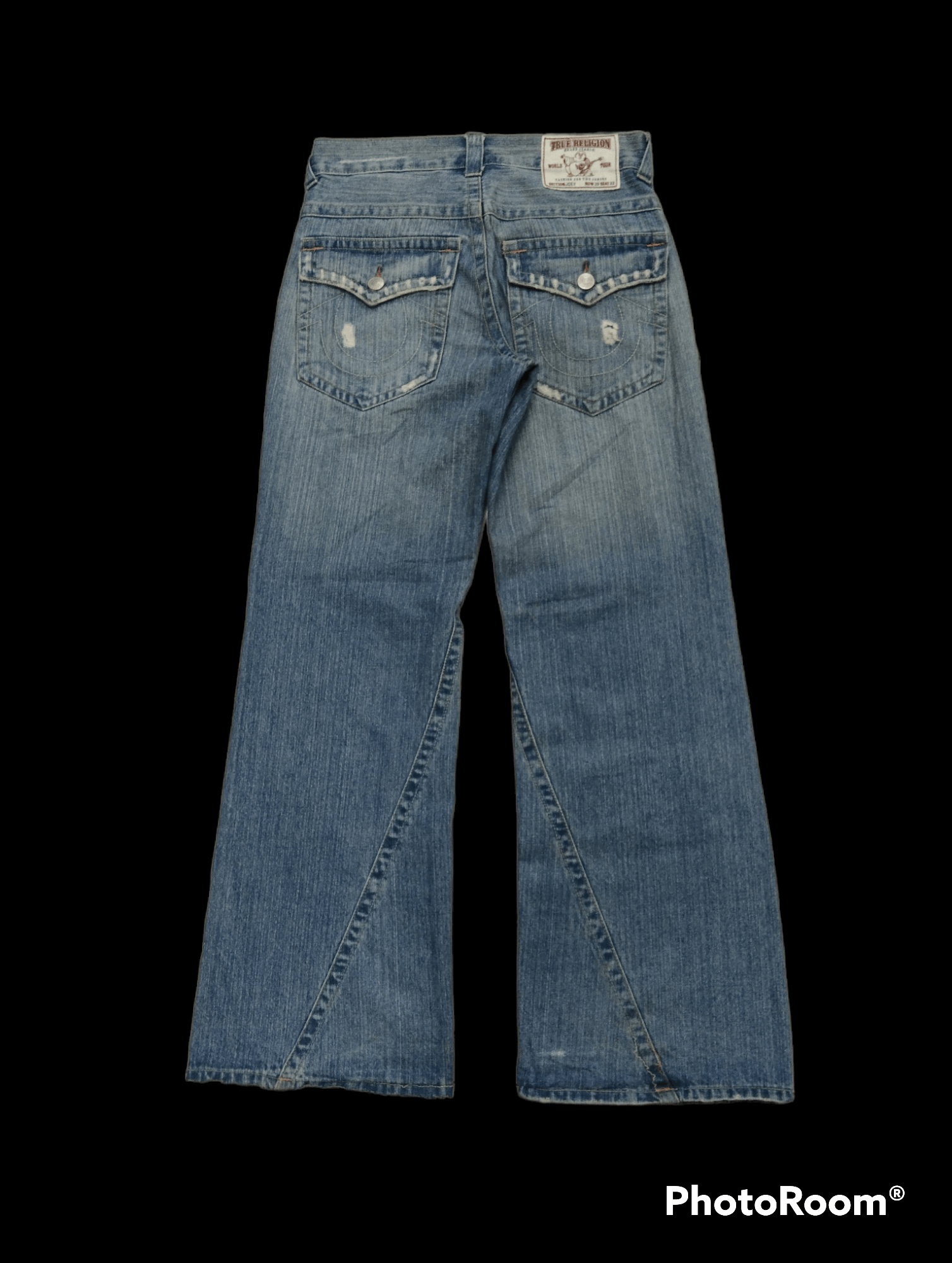 True Religion FLARE🔥DISTRESSED RIPED TWIST TRUE RELIGION DENIM PANTS Size US 30 / EU 46 - 2 Thumbnail