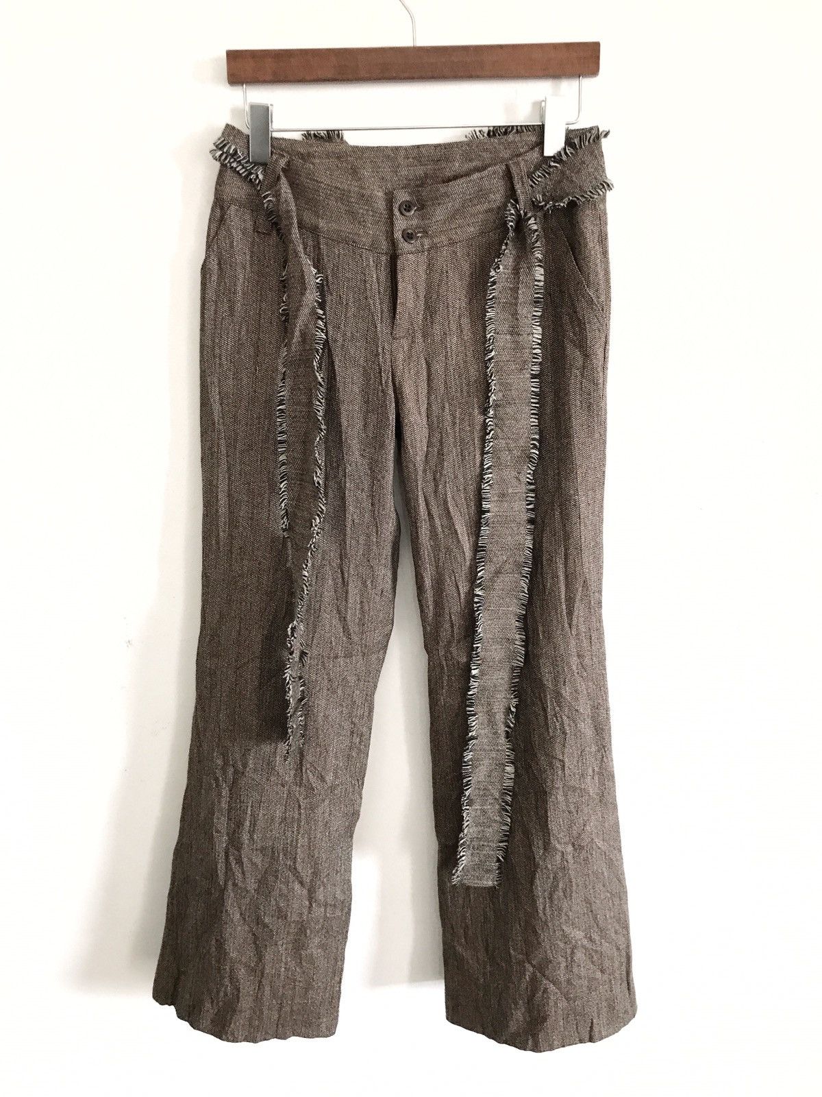 image of Designer B Donna Wool Pants Waist 28"x39" in Brown, Men's