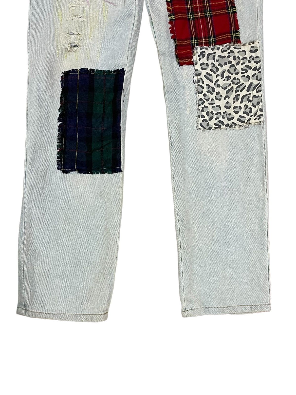 Japanese Brand Japanese Brand Boro Sashiko Mad Punks Style Distressed Jeans Size 28" / US 6 / IT 42 - 4 Thumbnail
