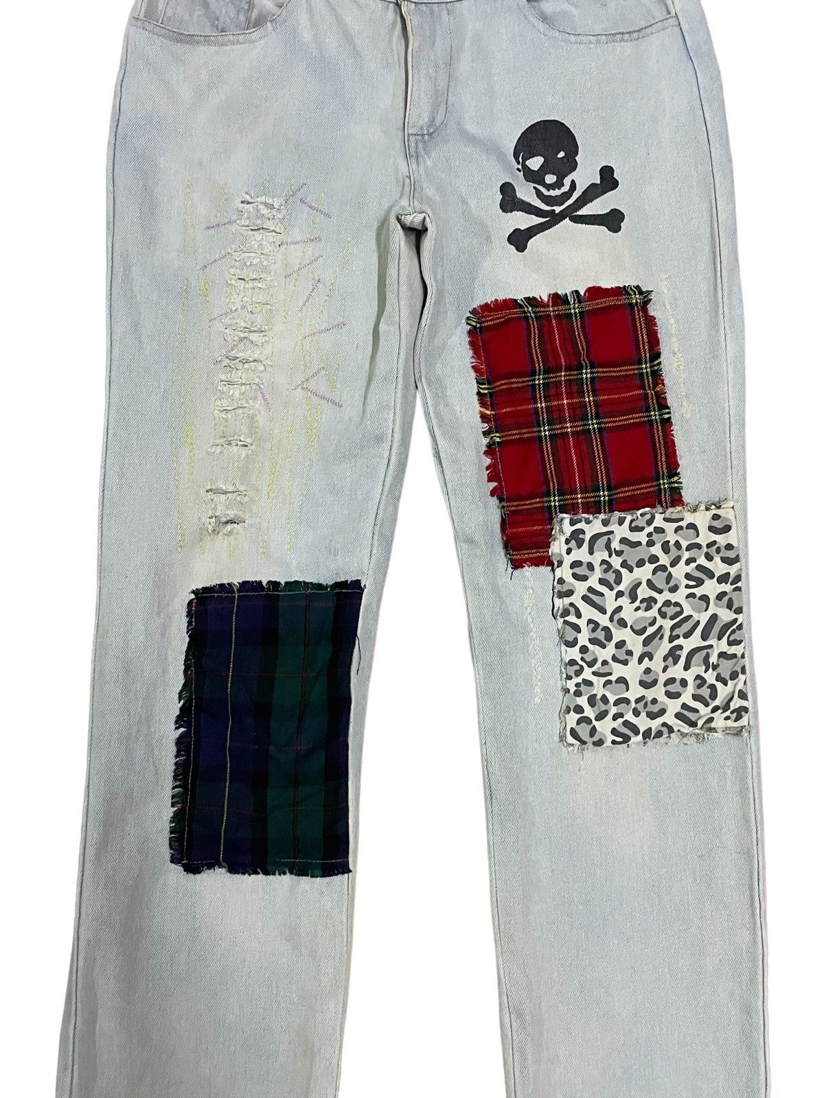 Japanese Brand Japanese Brand Boro Sashiko Mad Punks Style Distressed Jeans Size 28" / US 6 / IT 42 - 3 Thumbnail