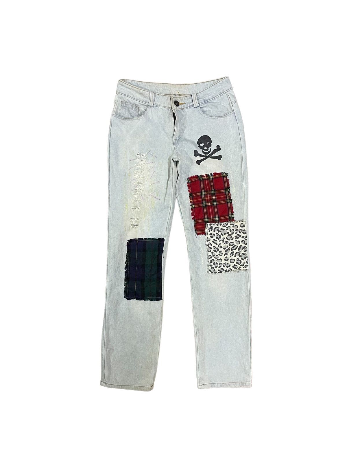 Japanese Brand Japanese Brand Boro Sashiko Mad Punks Style Distressed Jeans Size 28" / US 6 / IT 42 - 5 Thumbnail