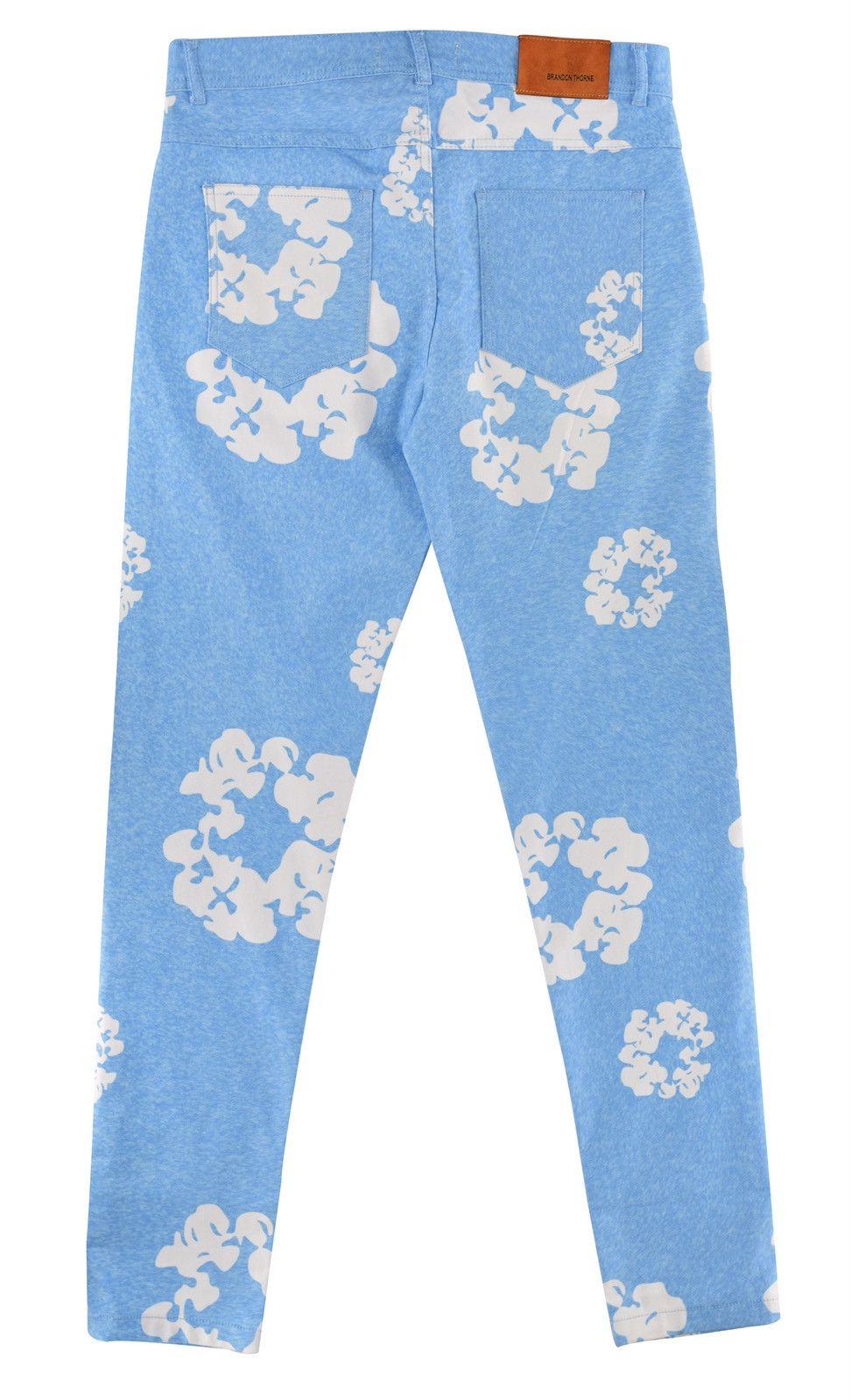 Vintage Printed Floral Denim Light Blue Size US 28 / EU 44 - 4 Thumbnail