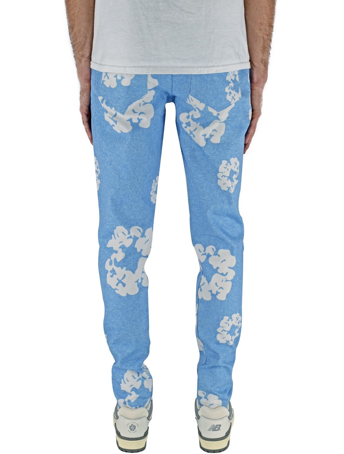 Vintage Printed Floral Denim Light Blue Size US 28 / EU 44 - 3 Thumbnail