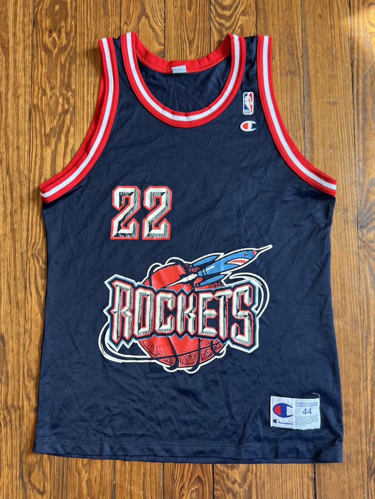 Vintage Houston Rockets Clyde Drexler Champion Jersey