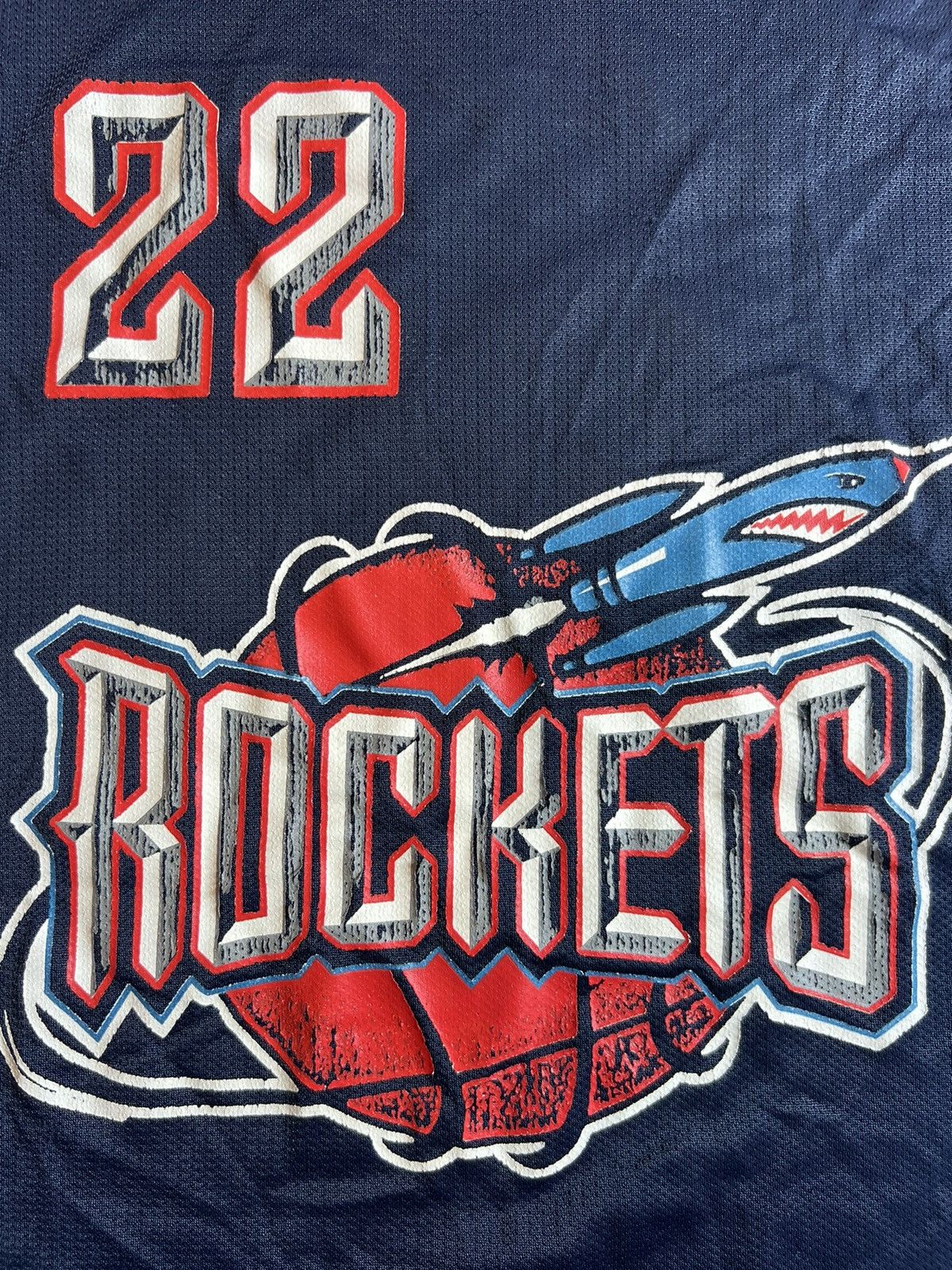 Champion × NBA × Vintage Vintage Houston Rockets Clyde Drexler Champion Jersey Size US L / EU 52-54 / 3 - 3 Thumbnail