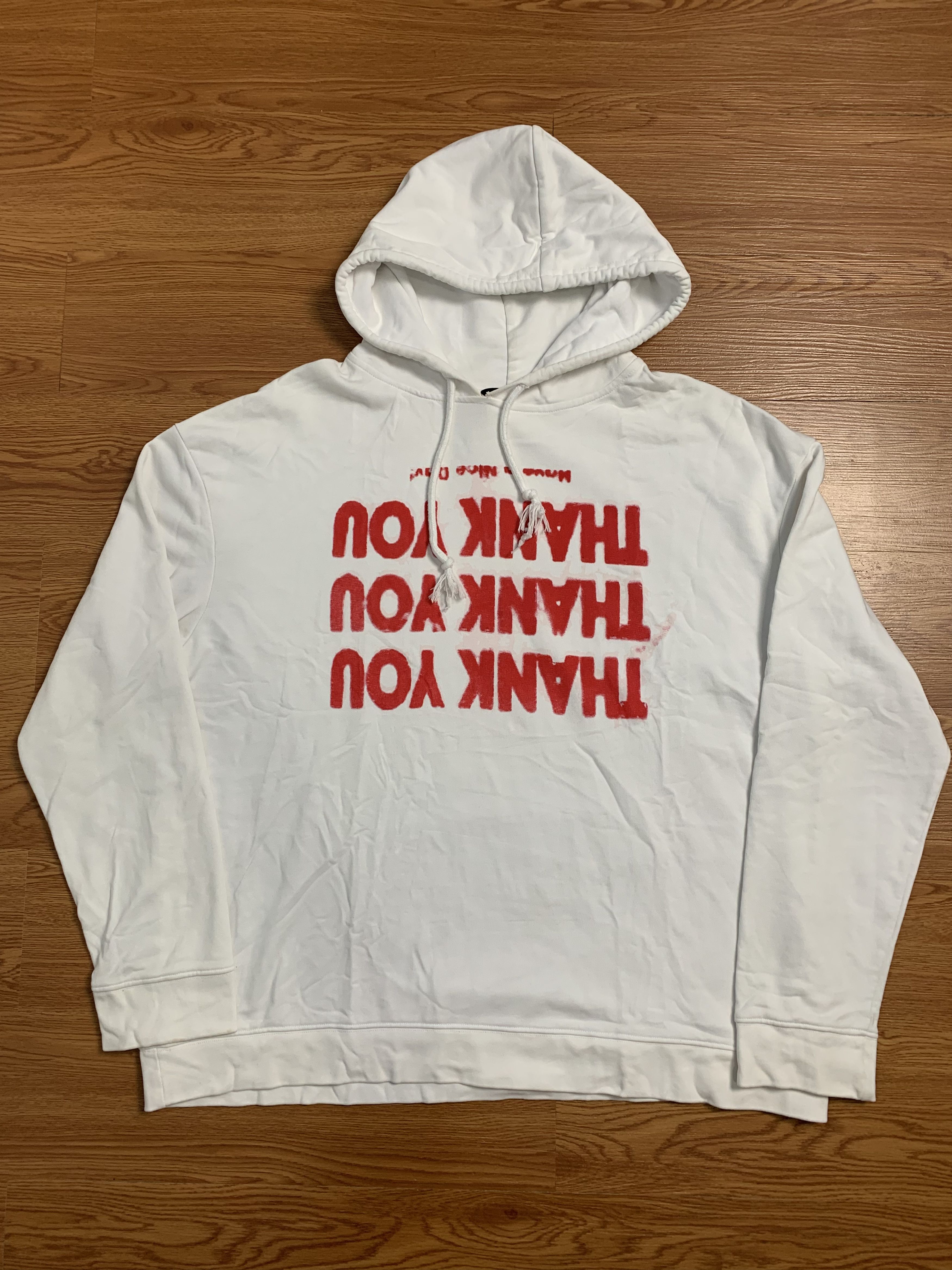 Raf simons best sale thank you hoodie