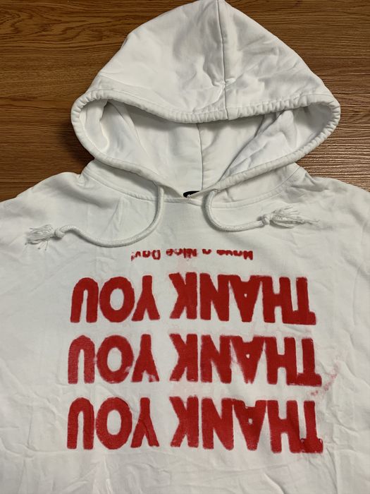 Raf simons thank you hoodie new arrivals