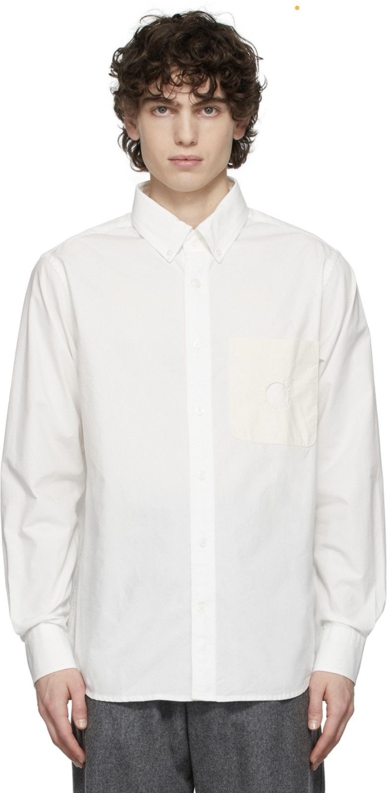 Craig Green !DS! AW21 Craig Green Hole Pocket Uniform White Shirt Size US M / EU 48-50 / 2 - 2 Thumbnail