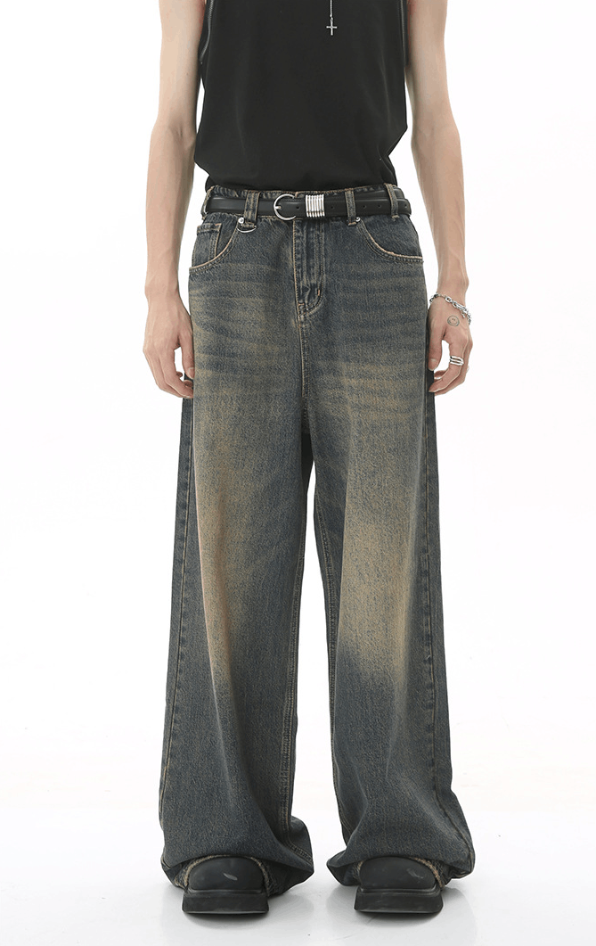 Retro Vintage Washed Jeans