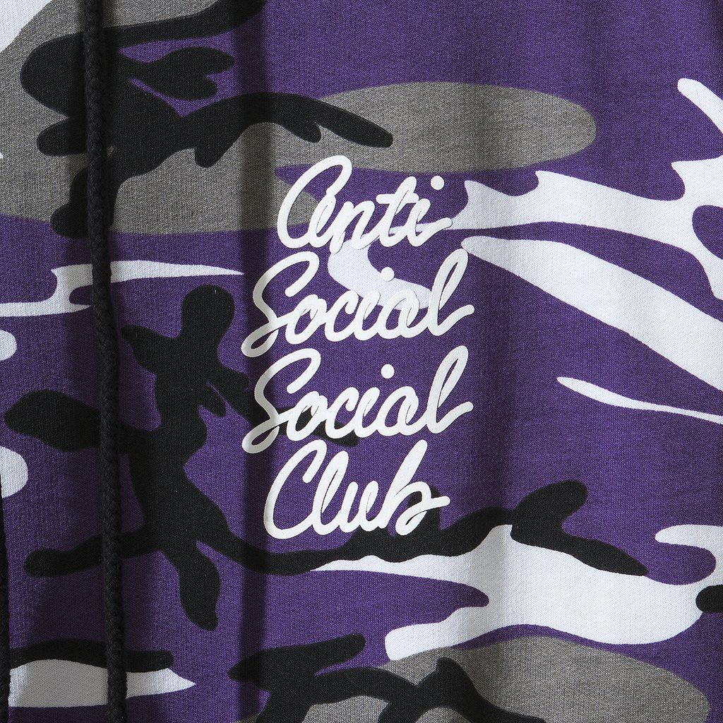 Anti Social Social Club Options Purple Camo Hoodie DS ASSC