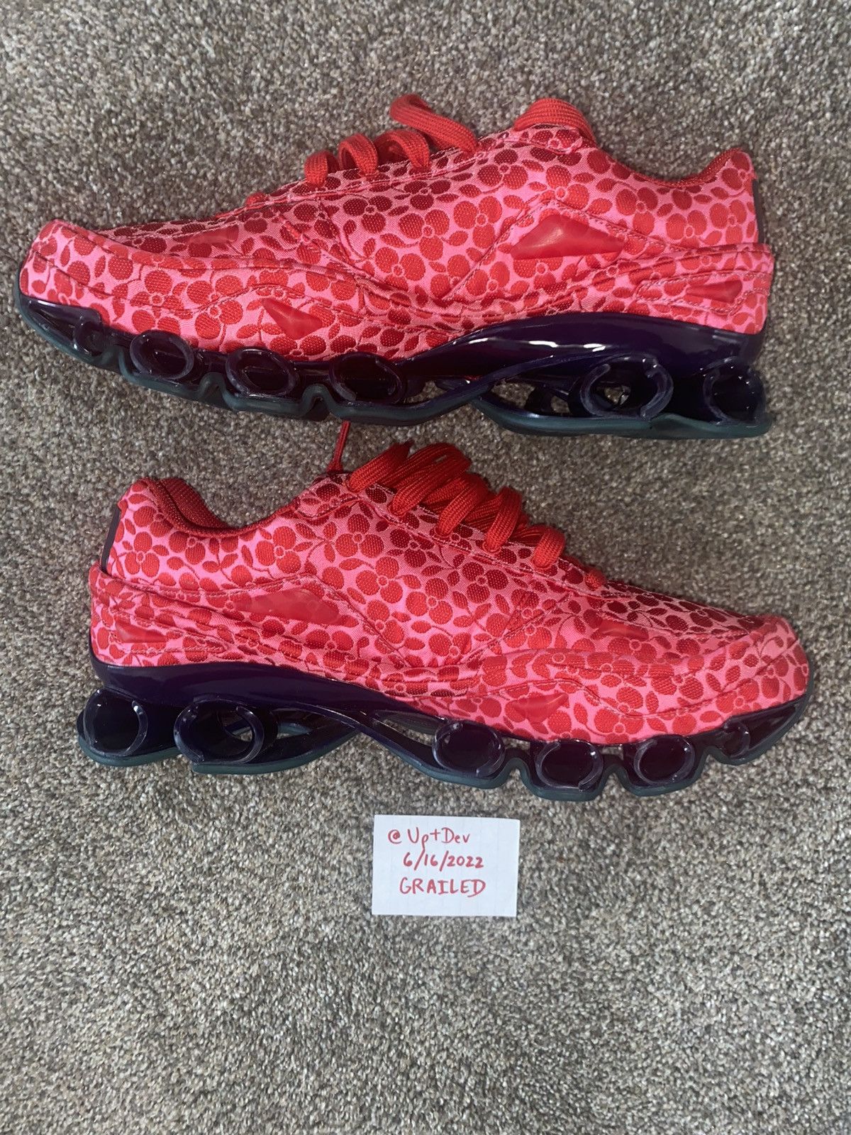 Adidas X Raf Simons Bounce Pink Floral Adidas × Raf Simons RAF Simons Adidas Bounce Floral Grey  main image 3