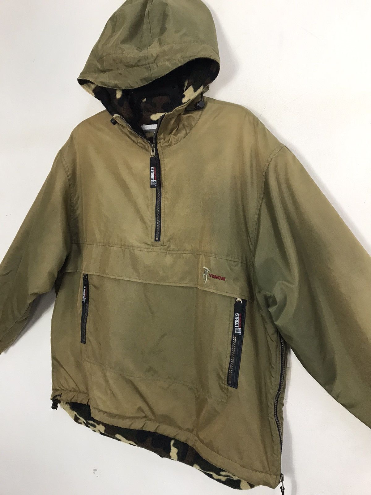 Vintage × Vision Streetwear Vtg Vision Streetwear Faded Military Hoodie Jacket Size US XL / EU 56 / 4 - 4 Thumbnail