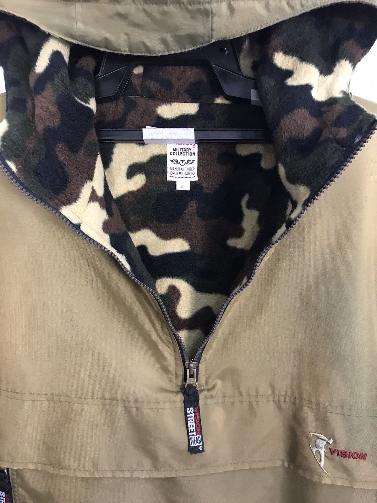 Vintage × Vision Streetwear Vtg Vision Streetwear Faded Military Hoodie Jacket Size US XL / EU 56 / 4 - 6 Thumbnail