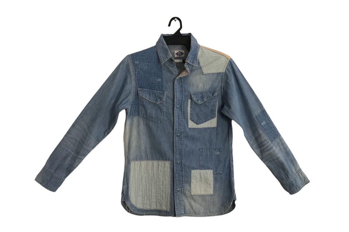 Japanese Brand × Vintage Vintage Naked Sun Snap Button Custom Patchwork Denim Design Size US S / EU 44-46 / 1 - 1 Thumbnail