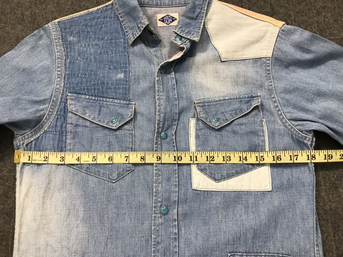 Japanese Brand × Vintage Vintage Naked Sun Snap Button Custom Patchwork Denim Design Size US S / EU 44-46 / 1 - 12 Thumbnail