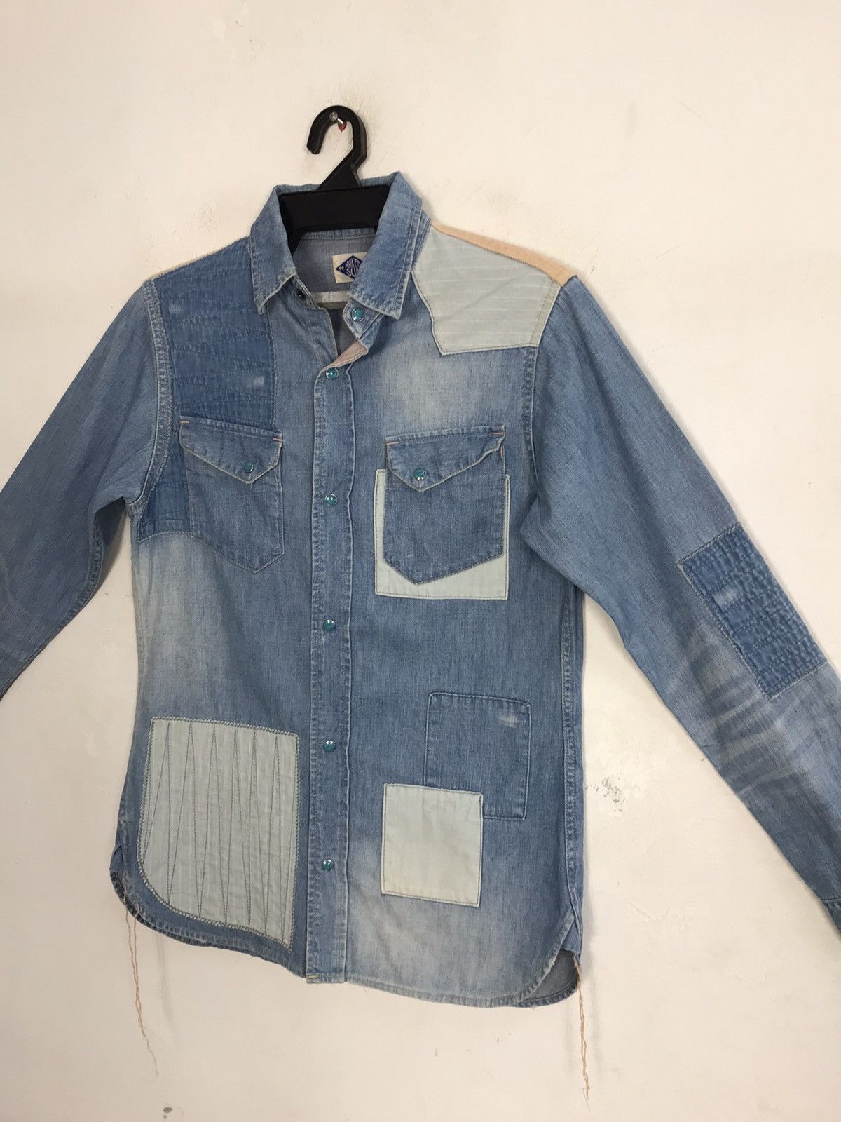 Japanese Brand × Vintage Vintage Naked Sun Snap Button Custom Patchwork Denim Design Size US S / EU 44-46 / 1 - 4 Thumbnail