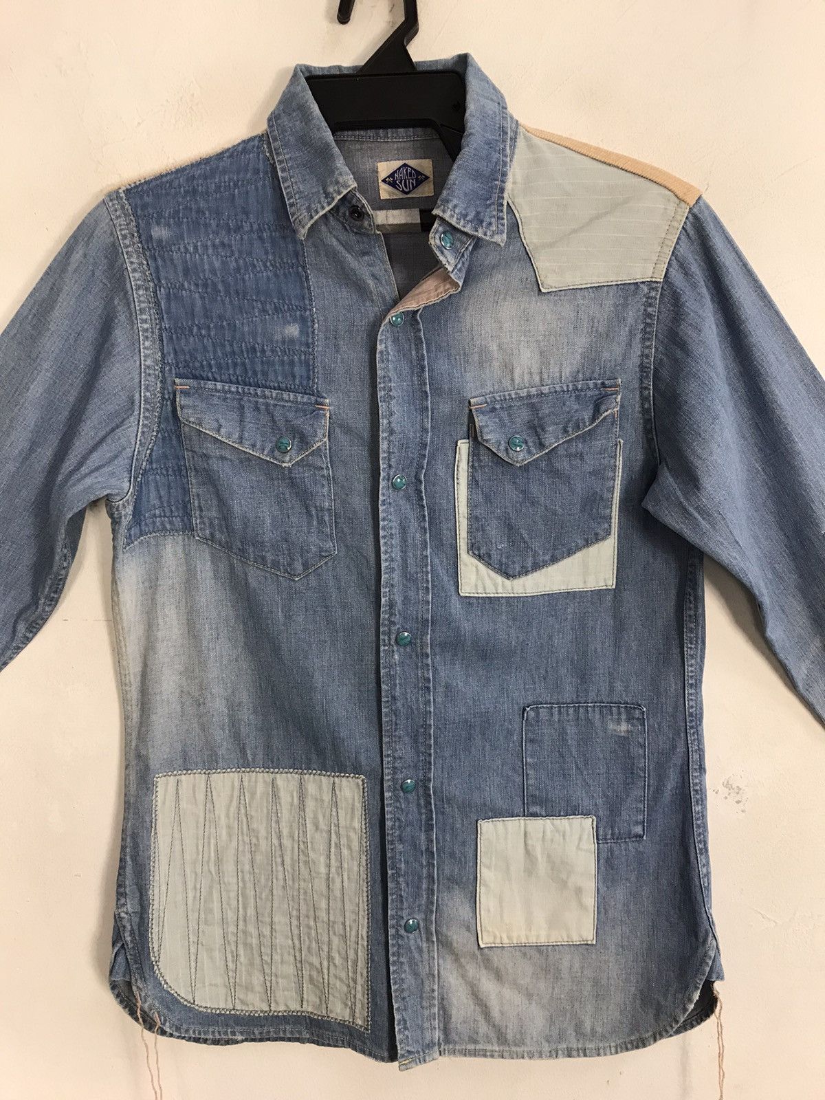 Japanese Brand × Vintage Vintage Naked Sun Snap Button Custom Patchwork Denim Design Size US S / EU 44-46 / 1 - 3 Thumbnail