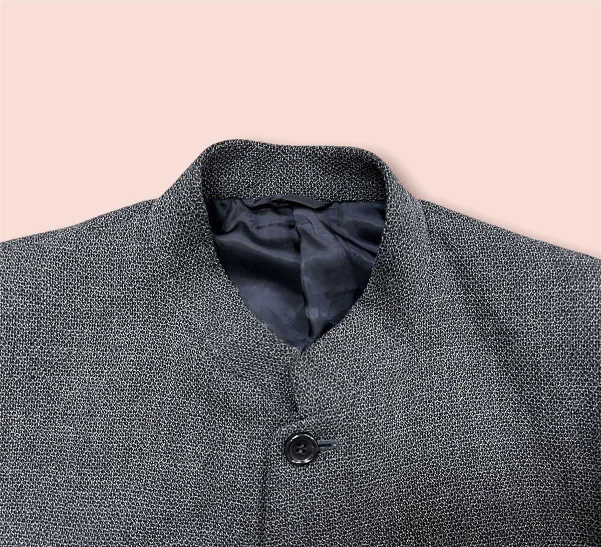 Issey Miyake × Vintage ISSEY MIYAKE PRODUCTS STAND COLLAR BUTTON MESH BLAZER JACKET Size US L / EU 52-54 / 3 - 2 Thumbnail