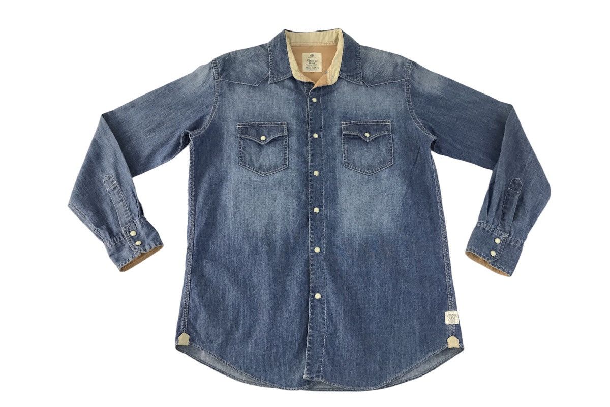 image of Vintage Goodday Jeans Snap Button Design in Blue, Men's (Size Large)