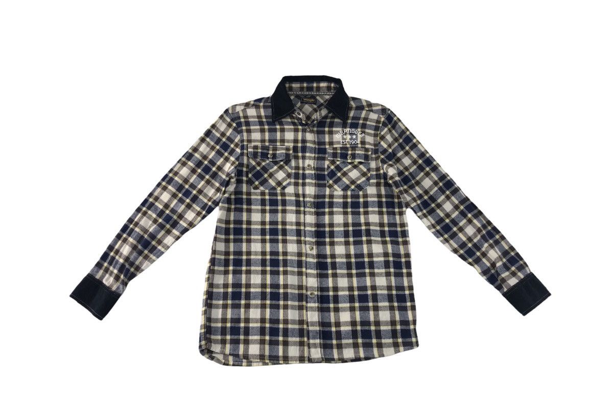 Flannel × Vintage × Wrangler Vtg Flannel Plaid Wrangler Since 1904 Snap Button Design Size US S / EU 44-46 / 1 - 1 Thumbnail