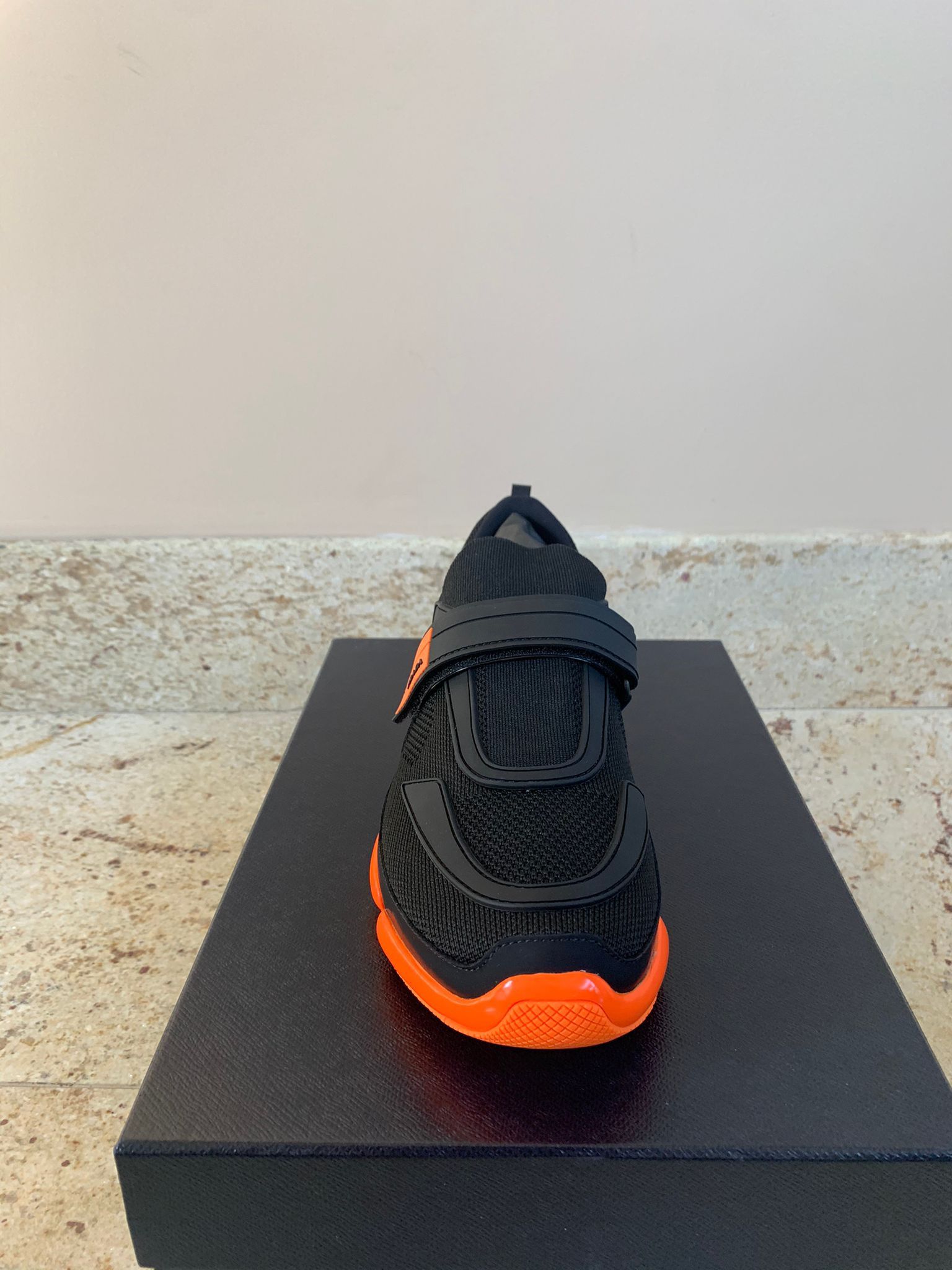 Prada Cloudbust Sneaker in Black & Arancio Fluo Size US 8 / EU 41 - 4 Thumbnail