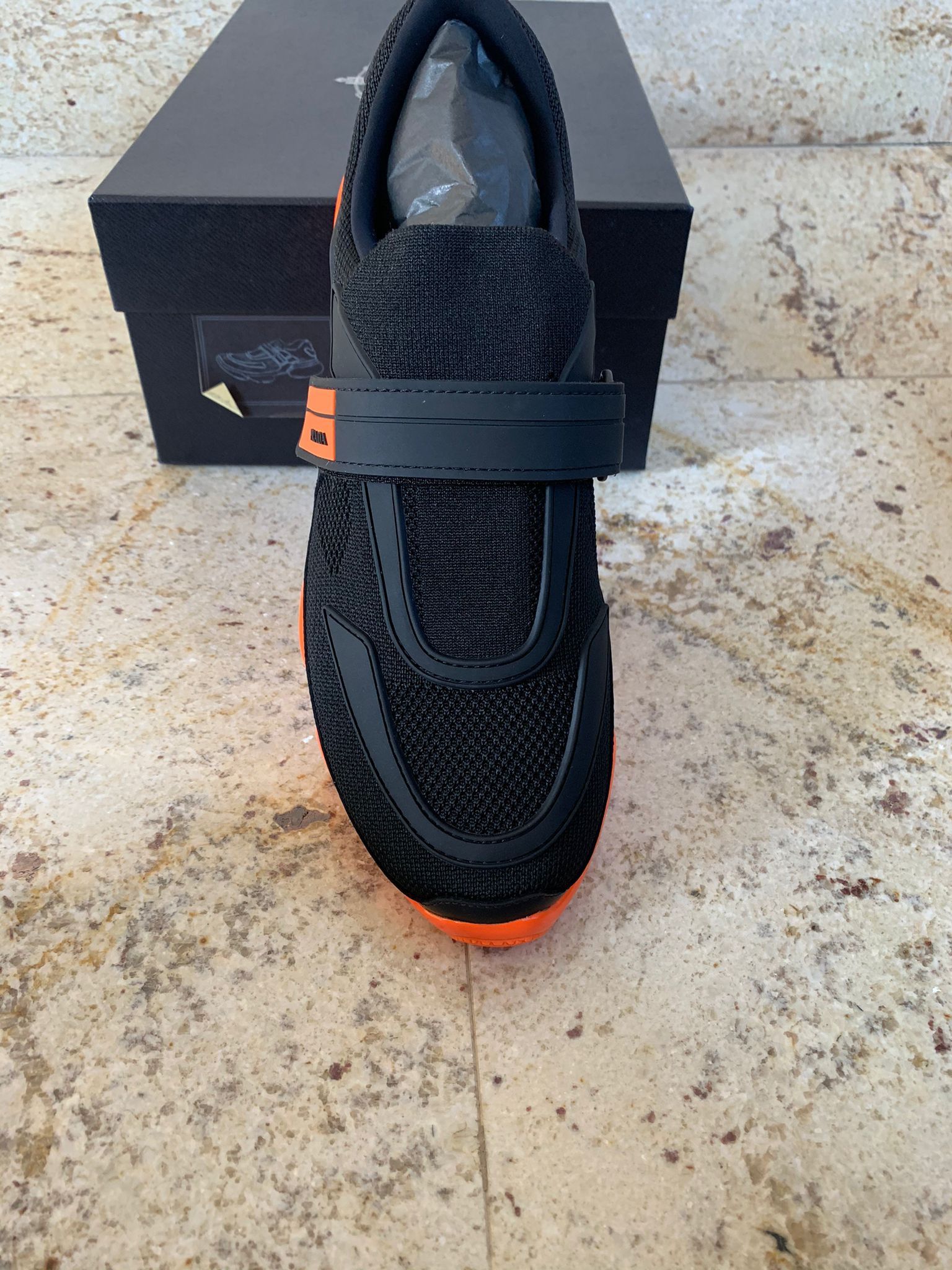 Prada Cloudbust Sneaker in Black & Arancio Fluo Size US 8 / EU 41 - 6 Thumbnail