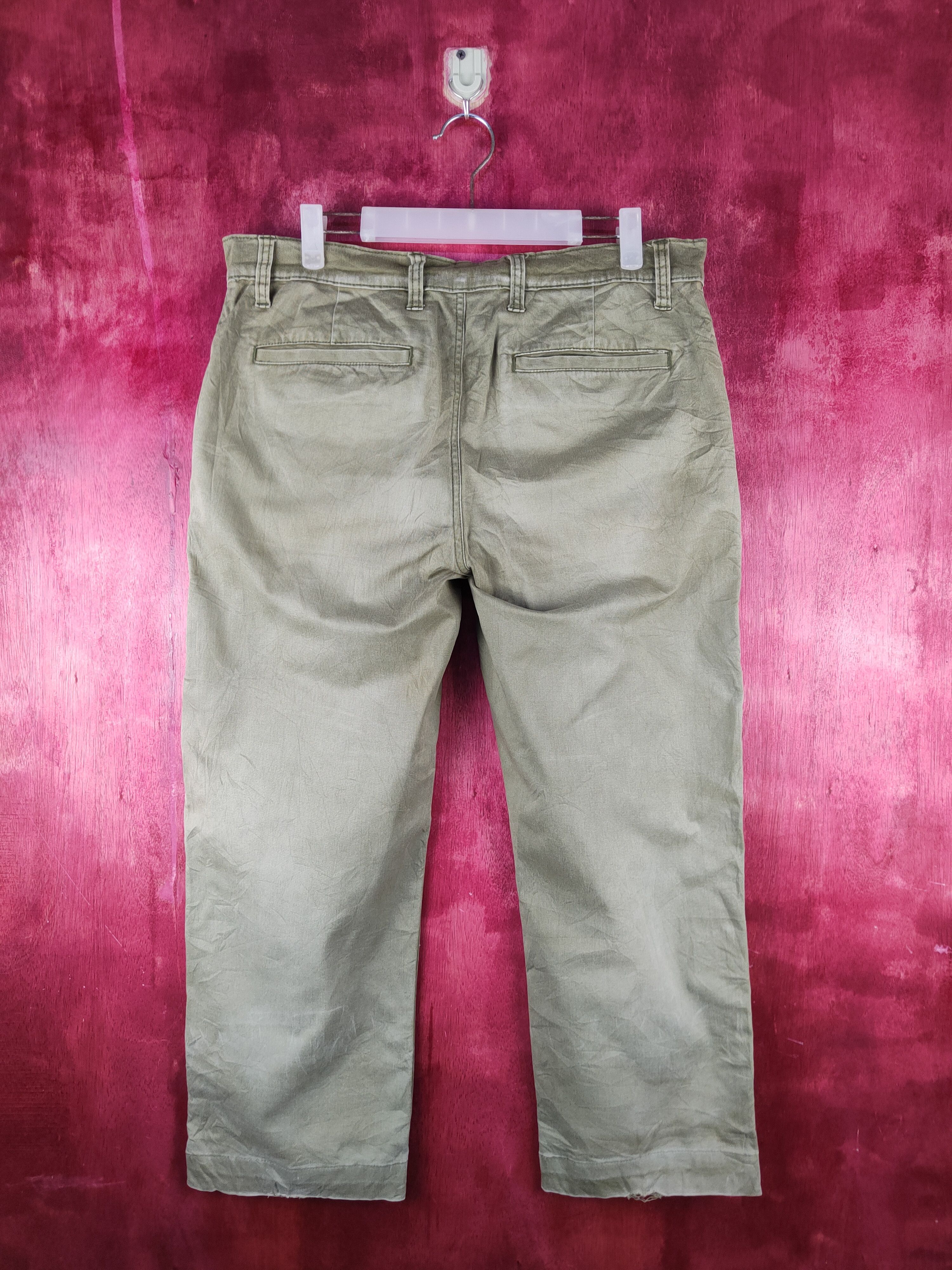 Japanese Brand × Vintage Japanese Brand Olive faded Casual Pants #S741 Size US 35 - 7 Thumbnail