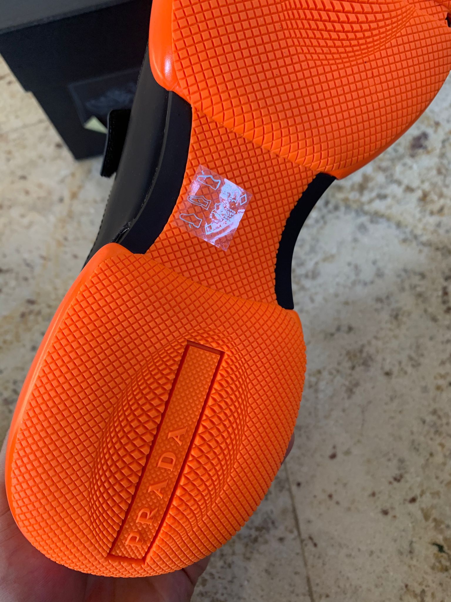 Prada Cloudbust Sneaker in Black & Arancio Fluo Size US 7.5 / EU 40-41 - 10 Thumbnail