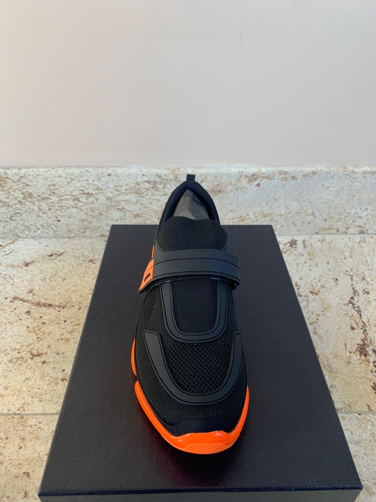 Prada Cloudbust Sneaker in Black & Arancio Fluo Size US 7.5 / EU 40-41 - 7 Thumbnail
