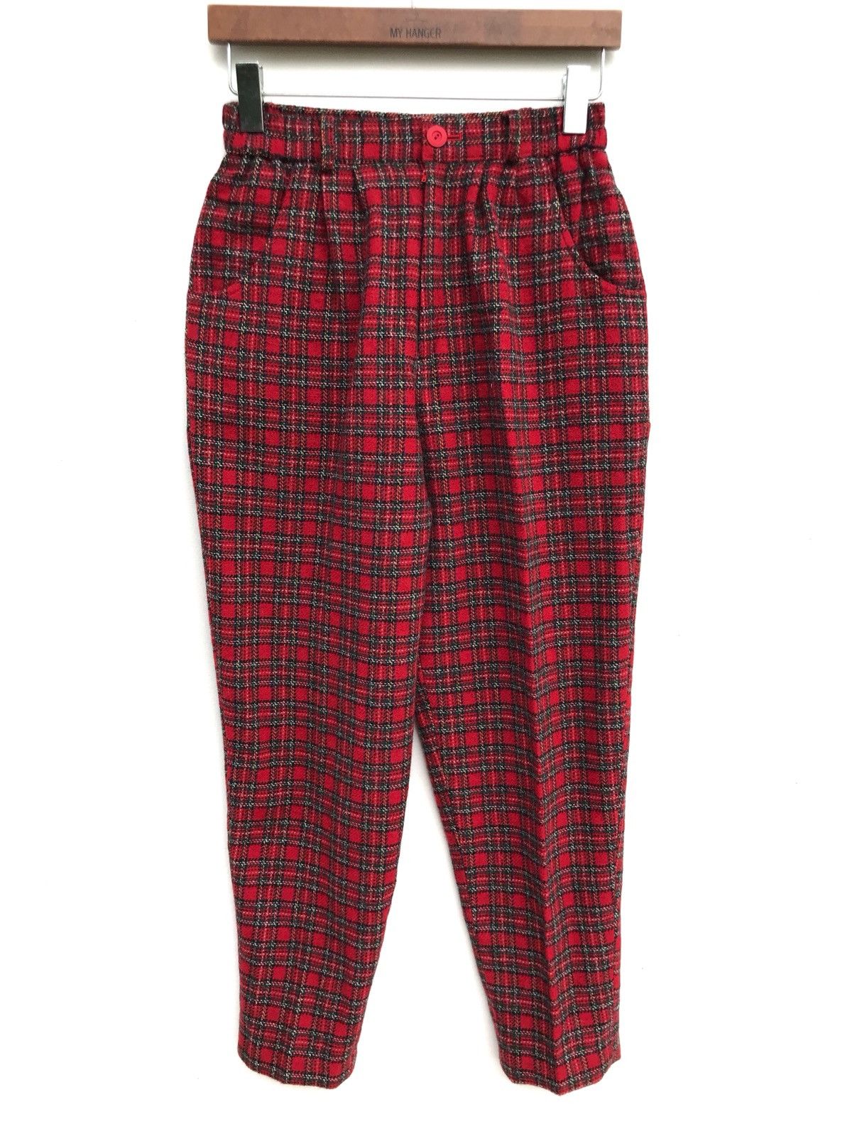 Japanese Brand × Vintage Vintage Tartan Checked Plaid Made In Japan Pants Size US 26 / EU 42 - 1 Thumbnail
