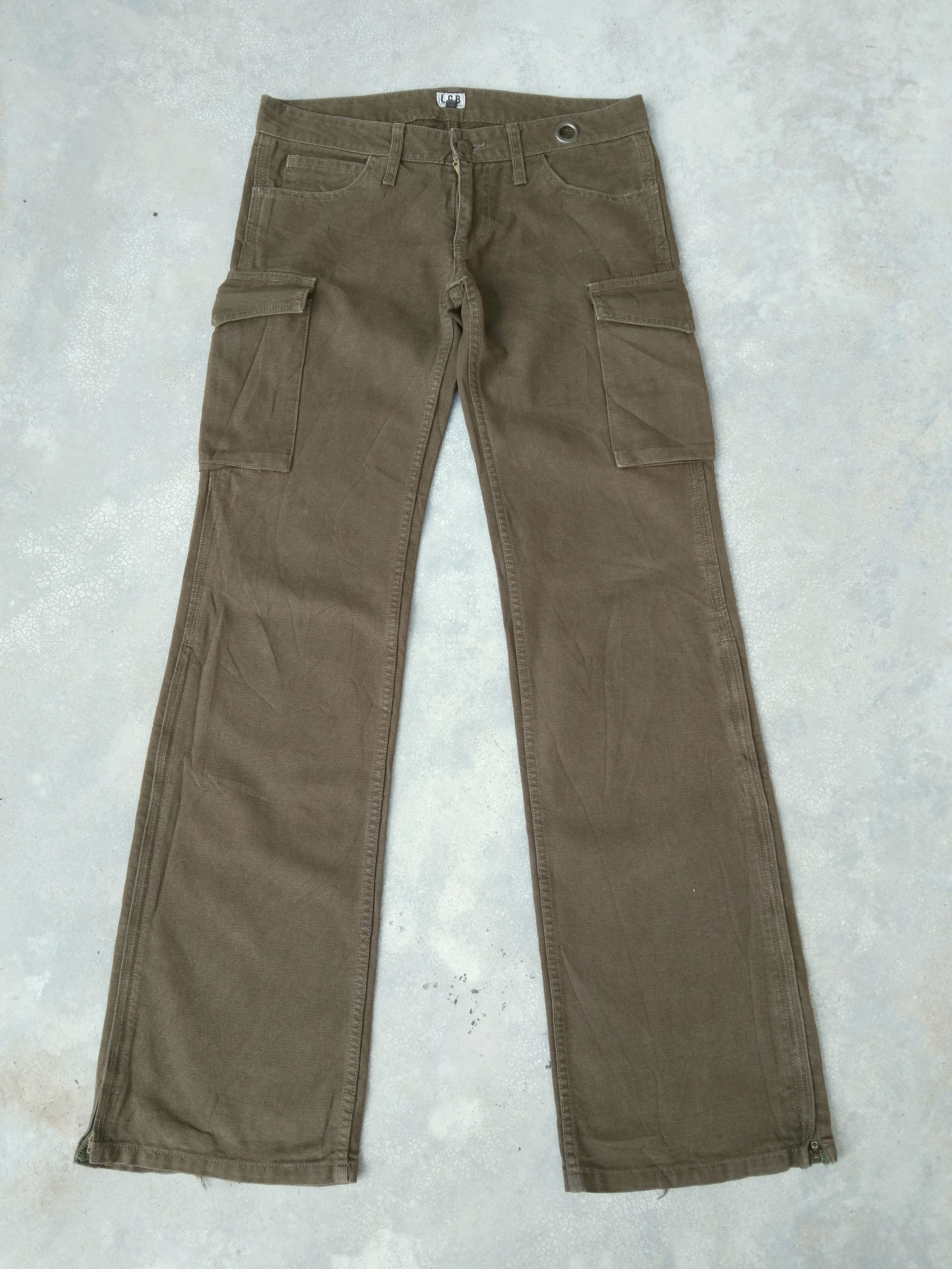 image of If Six Was Nine x Vintage 90's Vintage Le Grand Blue Lgb Multipocket Flared Pants 30X34 in Army Kha