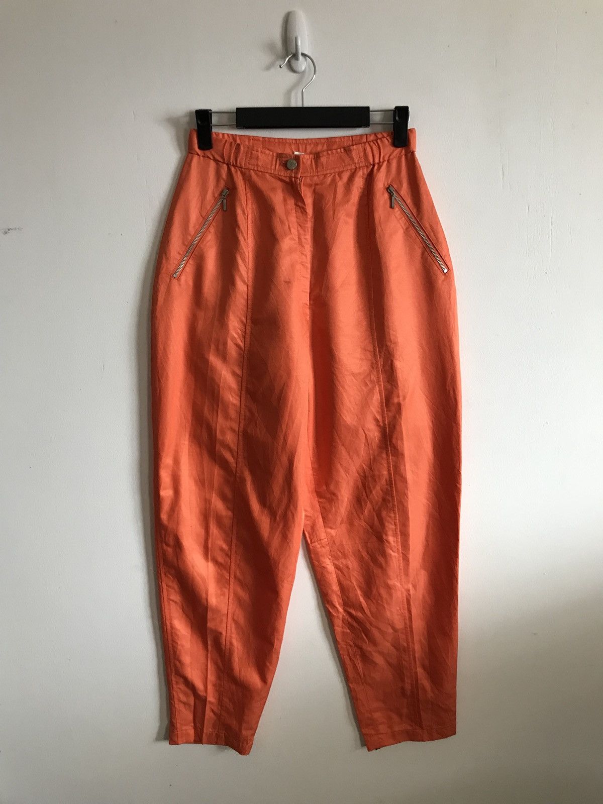 Givy Balloon Zipper Orange Trousers Pants