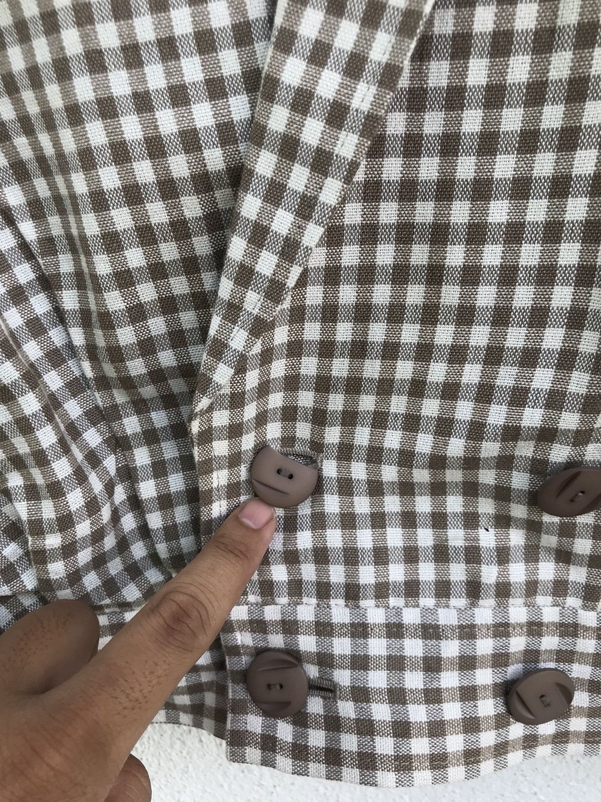 Japanese Brand × Vintage Vintage Made In Japan Pinore Checked Plaid Button Jacket Size US M / EU 48-50 / 2 - 13 Thumbnail