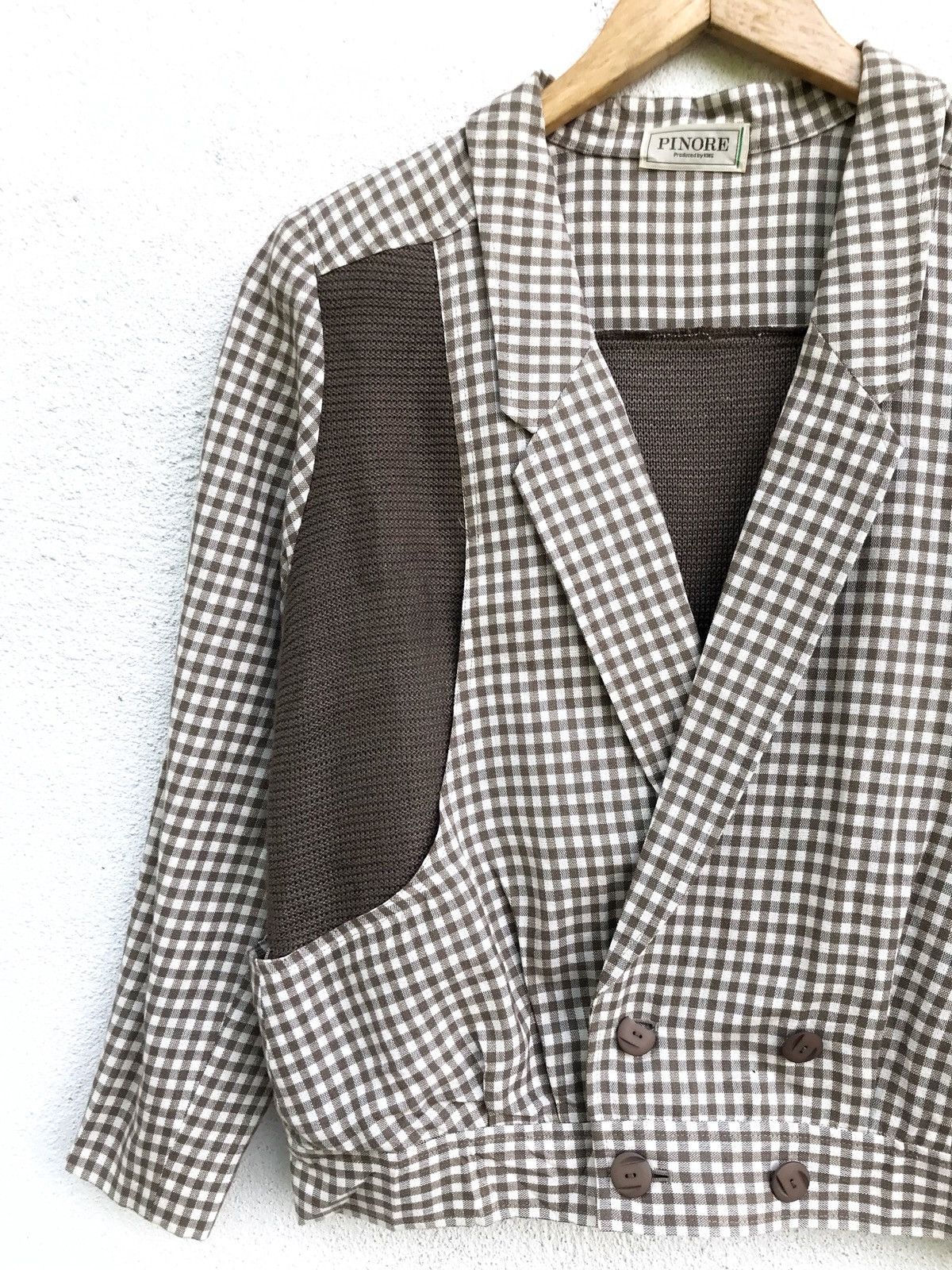 Japanese Brand × Vintage Vintage Made In Japan Pinore Checked Plaid Button Jacket Size US M / EU 48-50 / 2 - 3 Thumbnail