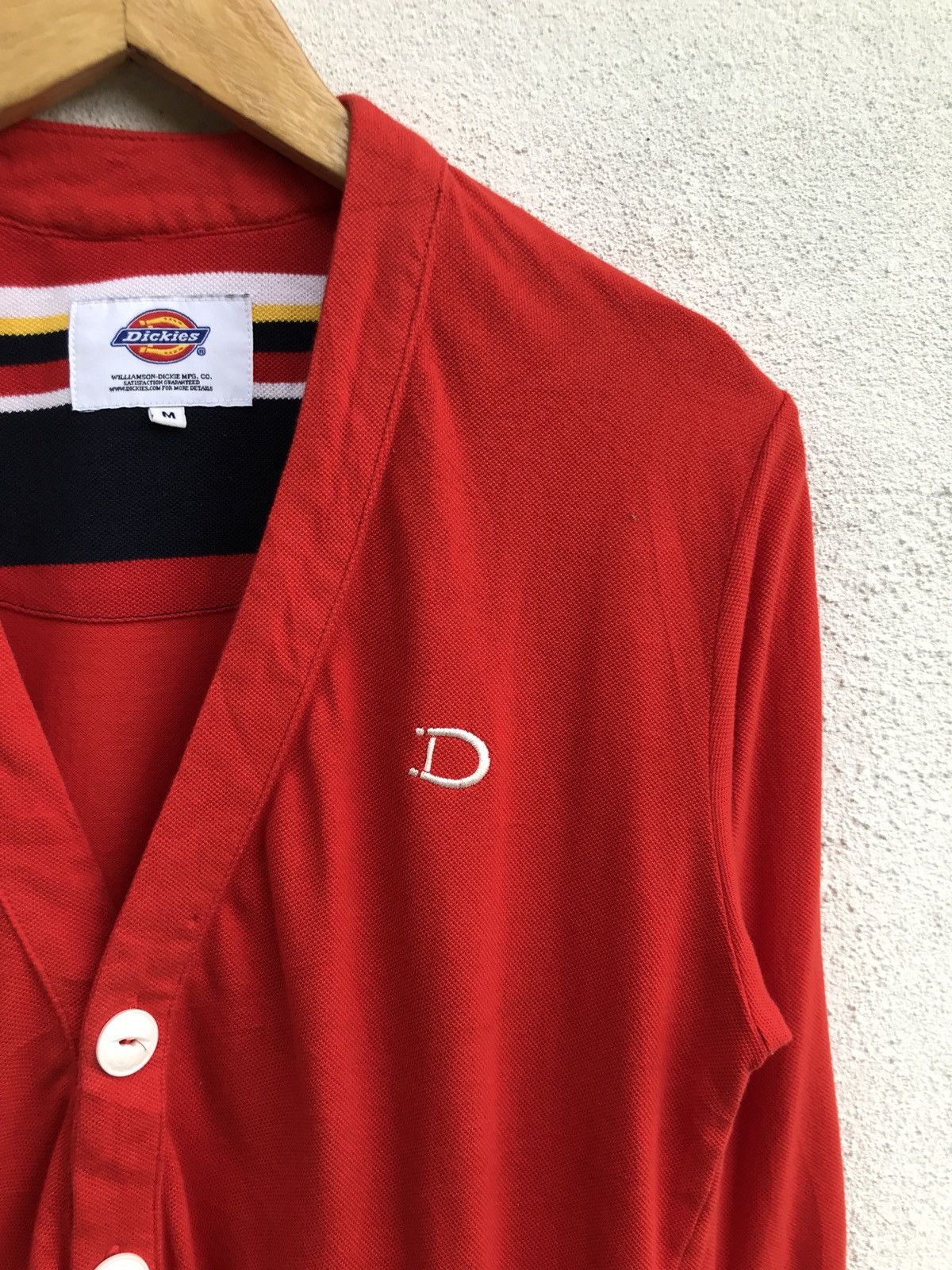 Dickies Dickies Red Button Cardigan Sweatshirt Size M Armpit 20x28 Size US M / EU 48-50 / 2 - 2 Thumbnail
