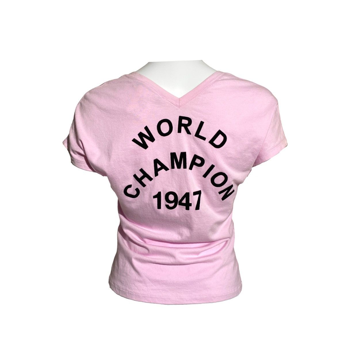 Dior × John Galliano × Vintage Dior 2003 Pink J'adore Dior V Neck T-shirt Size M / US 6-8 / IT 42-44 - 2 Thumbnail