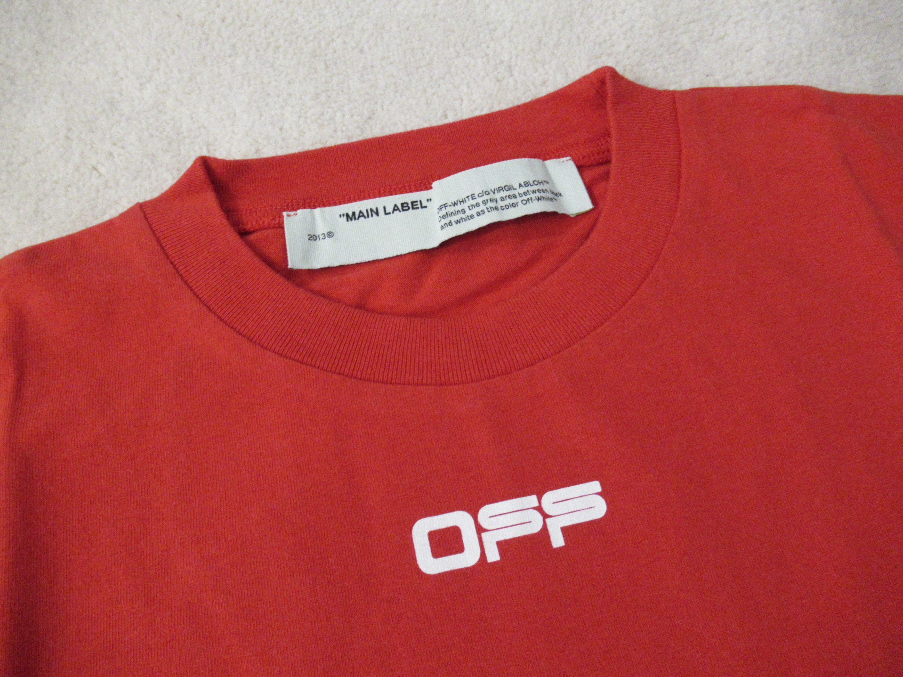 Off-White Off White Red Airport Tape Arrows Virgil Large New Size US L / EU 52-54 / 3 - 3 Thumbnail