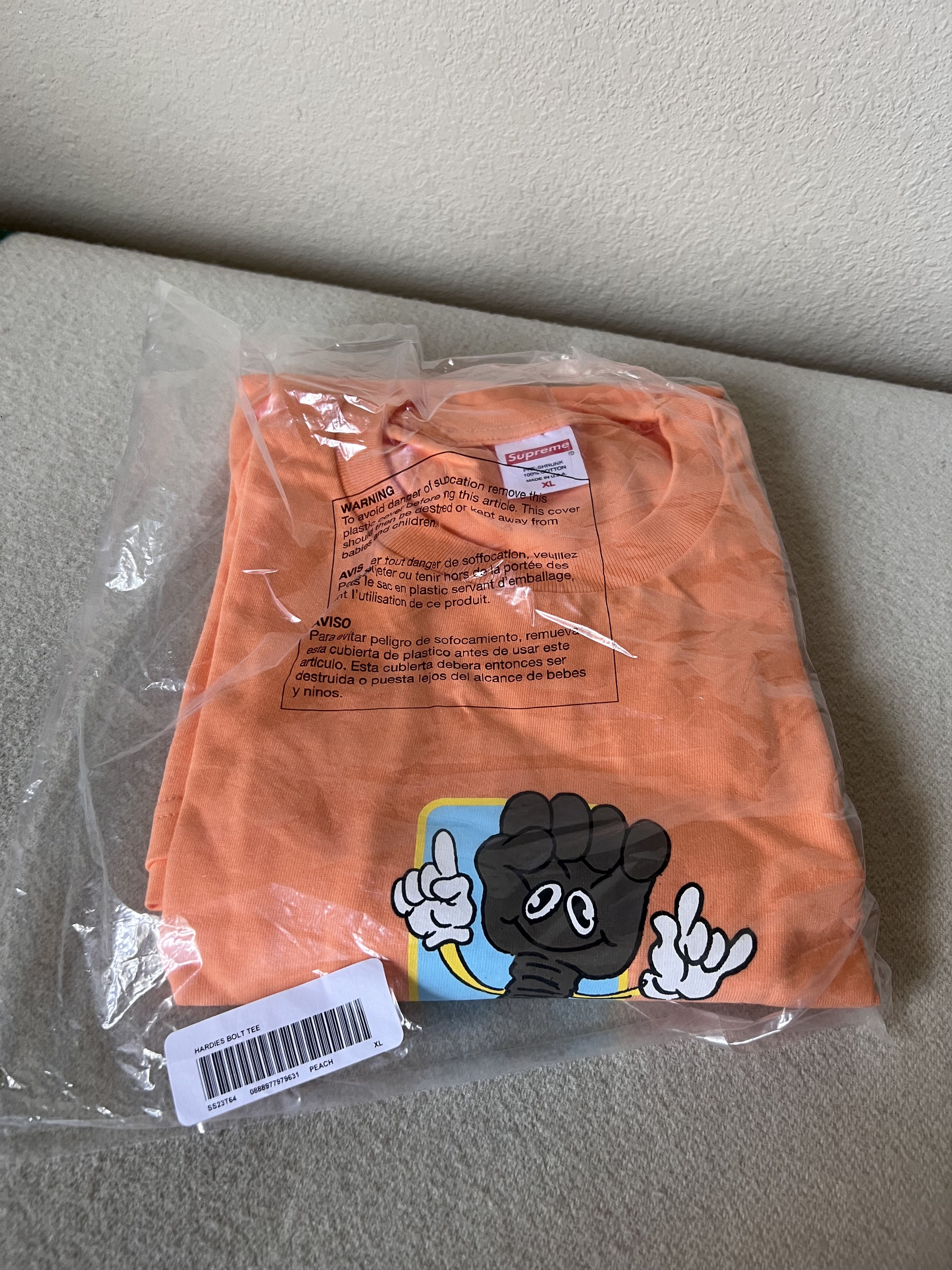 Hardies Hardware × Supreme Supreme Hardies Hardware Bolt Tee in Peach Size US XL / EU 56 / 4 - 2 Thumbnail