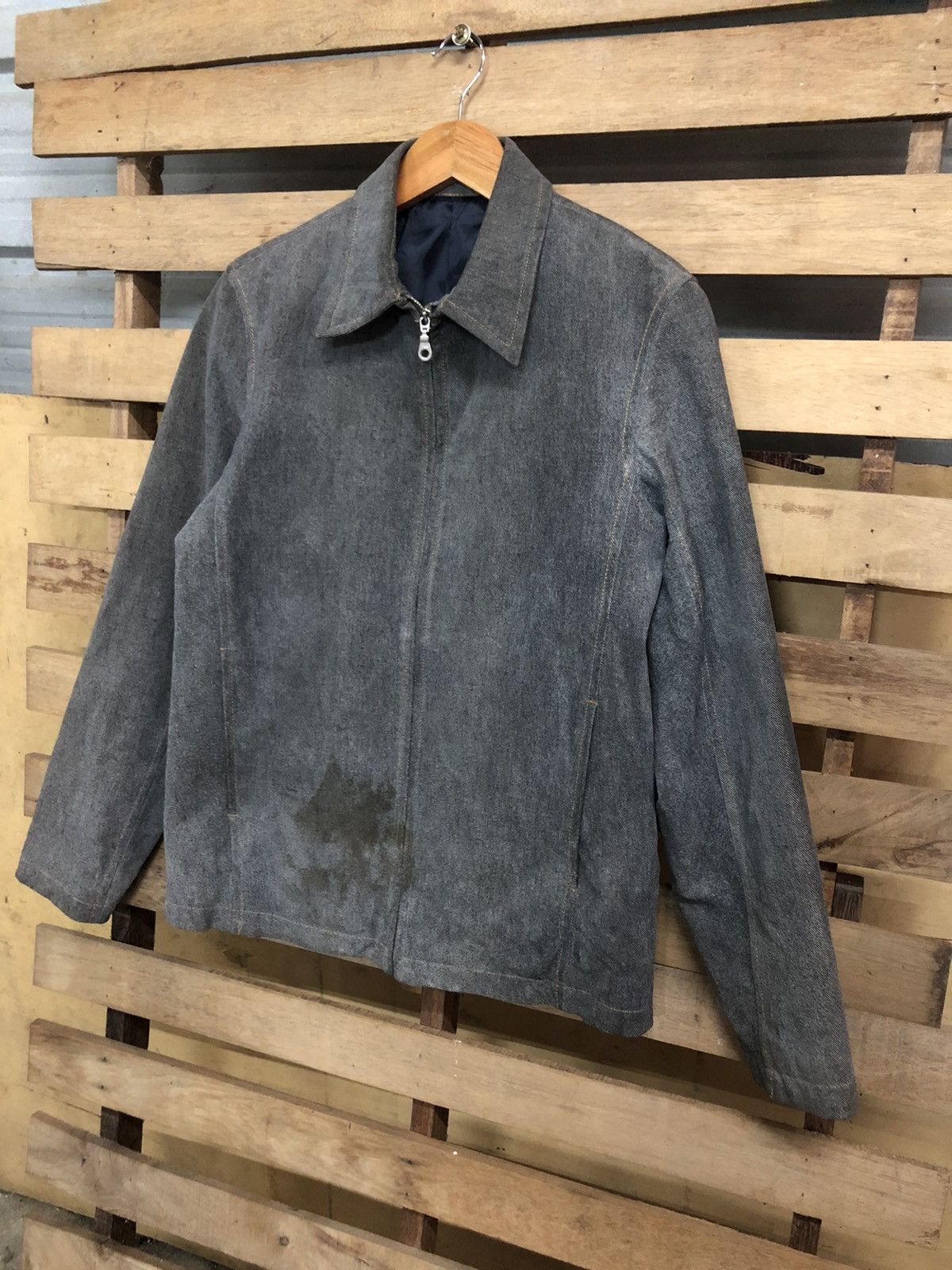 Yohji Yamamoto 🔥A.A.R Yohji Yamamoto Bomber Design Studio Denim Jacket Size US S / EU 44-46 / 1 - 8 Thumbnail