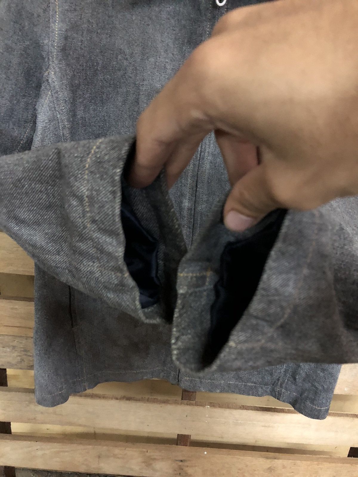 Yohji Yamamoto 🔥A.A.R Yohji Yamamoto Bomber Design Studio Denim Jacket Size US S / EU 44-46 / 1 - 11 Thumbnail