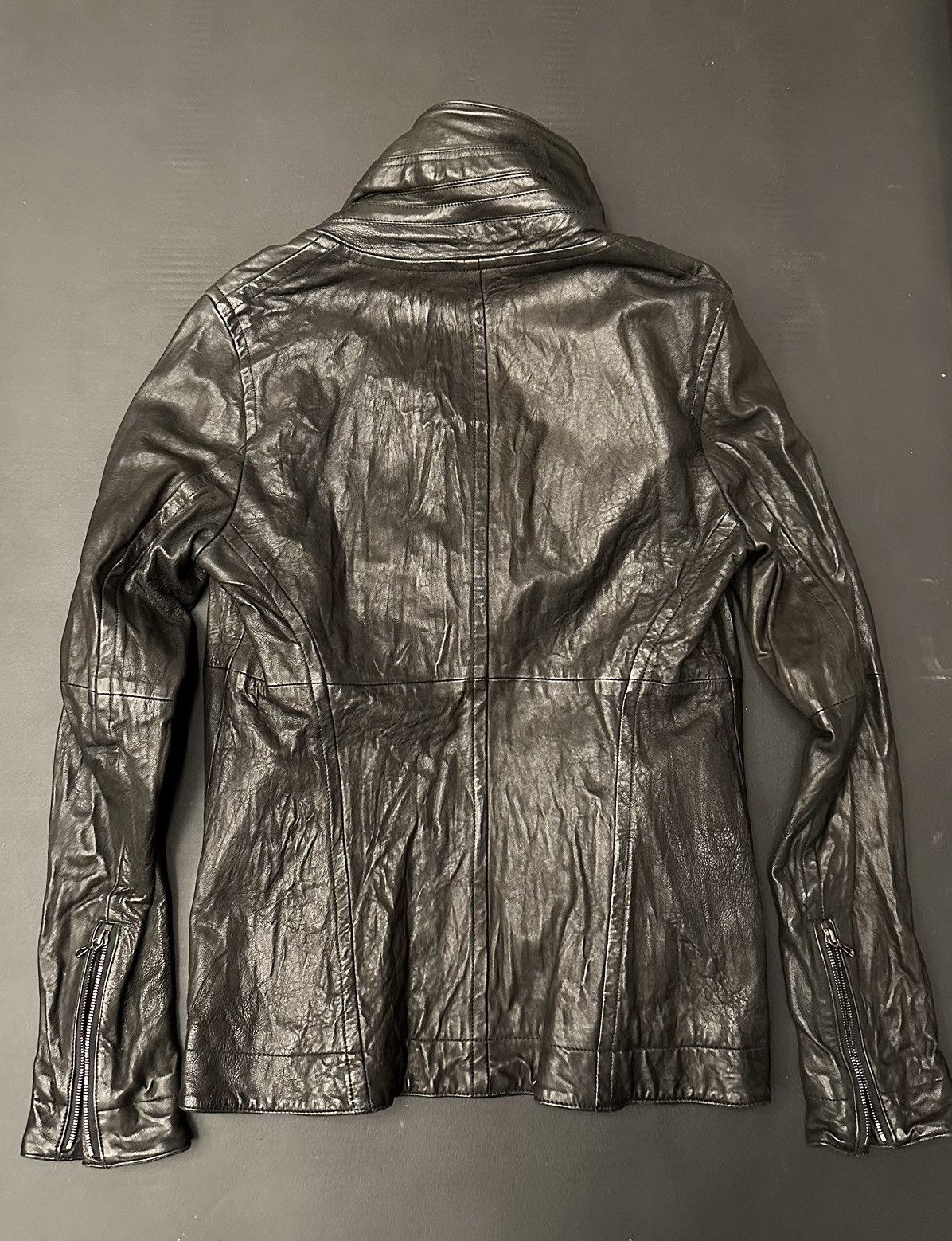 Julius Grail Archive Julius Most Signature Cowl Neck Leather Jacket Size US M / EU 48-50 / 2 - 13 Thumbnail