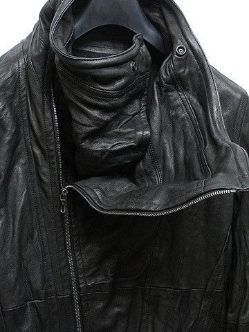 Julius Grail Archive Julius Most Signature Cowl Neck Leather Jacket Size US M / EU 48-50 / 2 - 6 Thumbnail