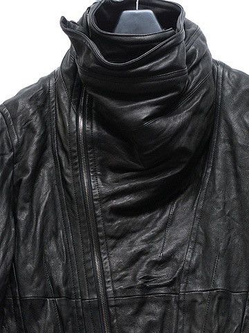 Julius Grail Archive Julius Most Signature Cowl Neck Leather Jacket Size US M / EU 48-50 / 2 - 4 Thumbnail