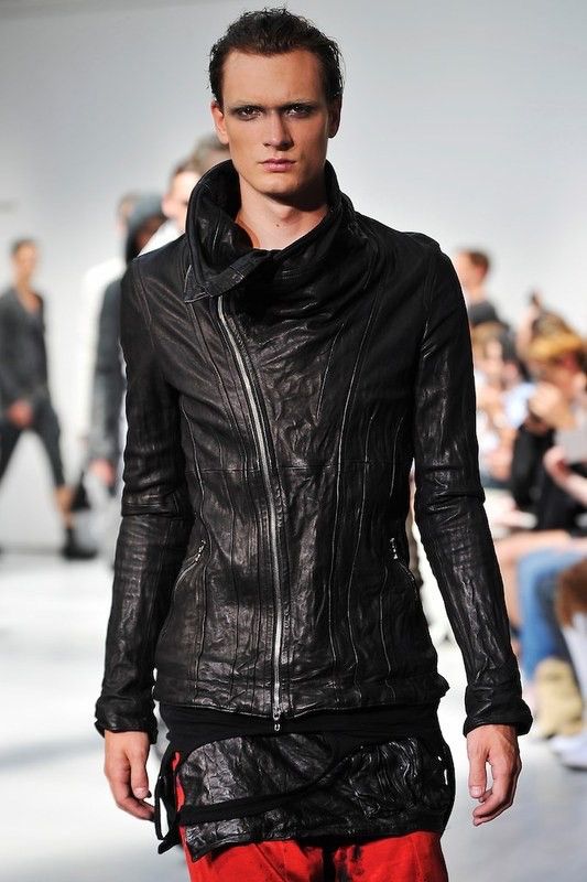 Julius Grail Archive Julius Most Signature Cowl Neck Leather Jacket Size US M / EU 48-50 / 2 - 21 Thumbnail