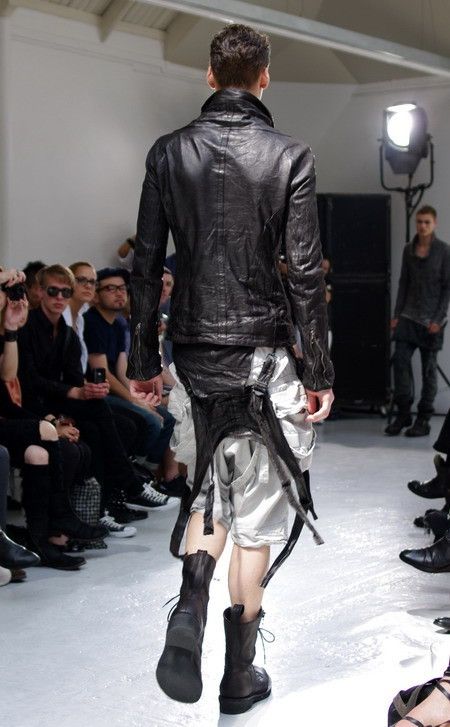 Julius Grail Archive Julius Most Signature Cowl Neck Leather Jacket Size US M / EU 48-50 / 2 - 22 Thumbnail