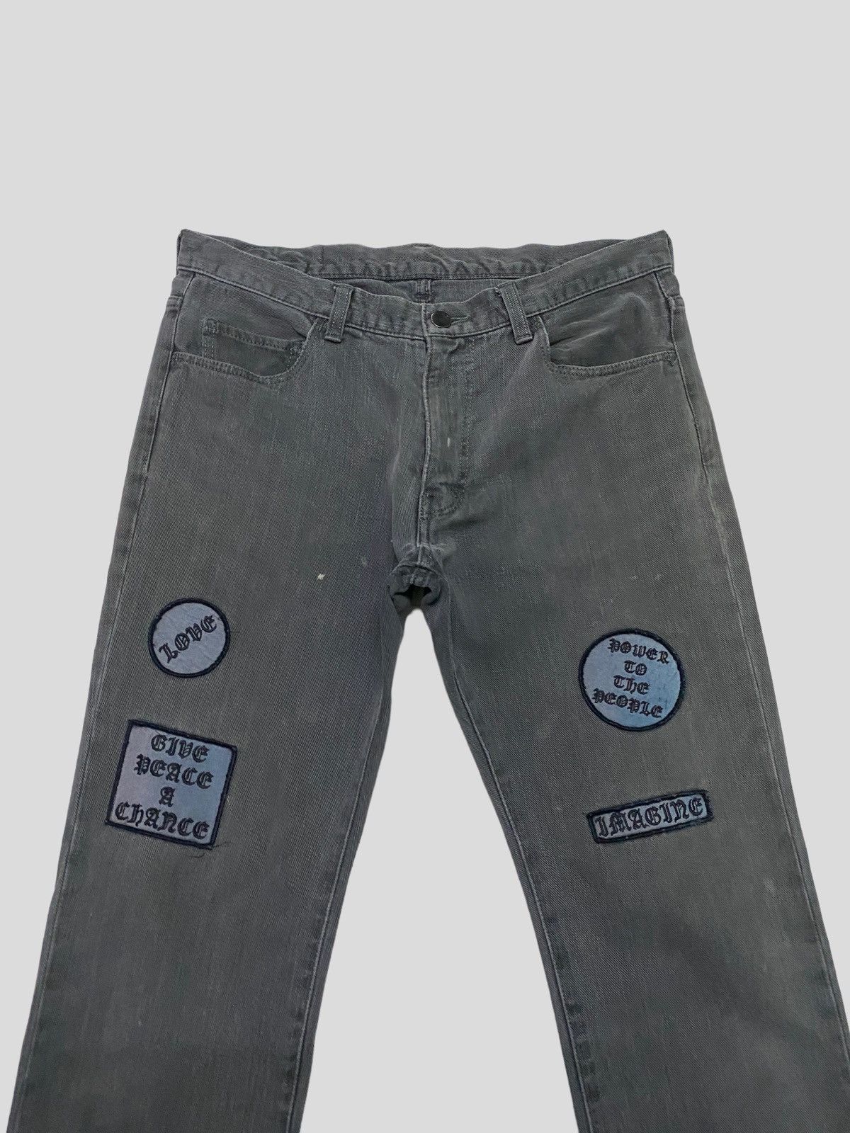 Number (N)ine Number (N)ine AWO4 'Give Peace A Chance' Denim Jeans Size US 29 - 5 Thumbnail