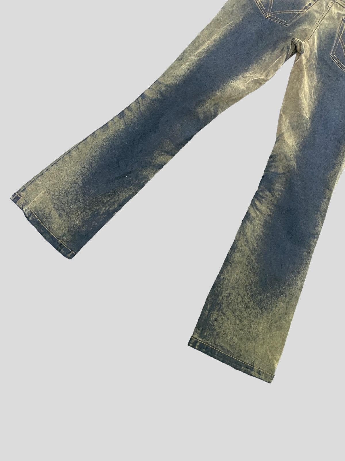 Designer × Japanese Brand B⭐️V⭐️H FLARED GOLD BLACK DISTRESSED DENIM Size 26" / US 2 / IT 38 - 10 Thumbnail